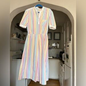 Vintage candy striped dreamsicle dress